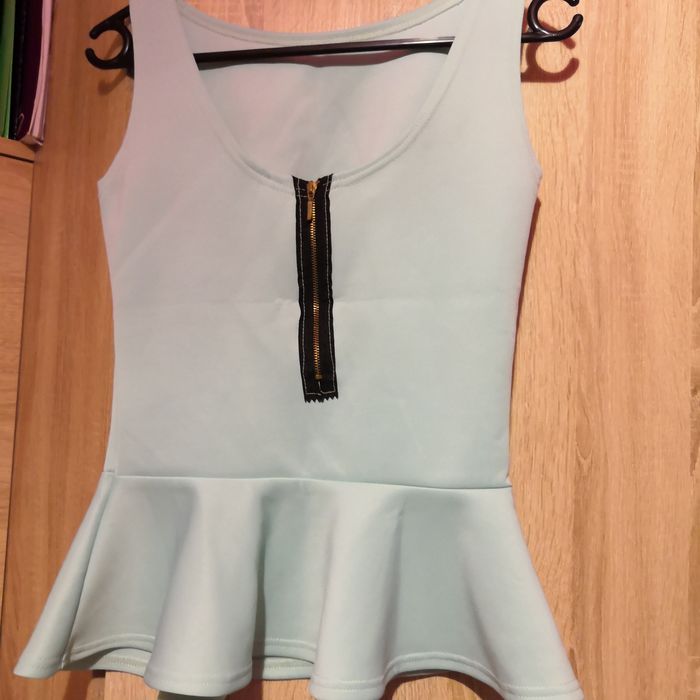 Bluzka damska Baskinka, kolor miętowy rozmiar xs