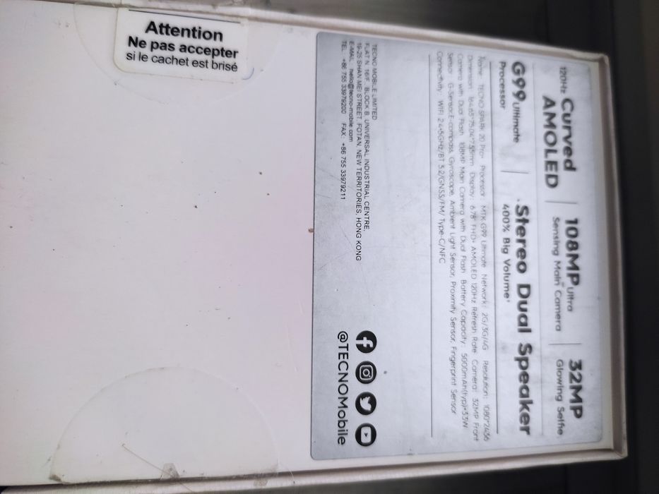 Tecno Spark 20PRO+ 16/256 AMOLED 120Hz NFC nowy