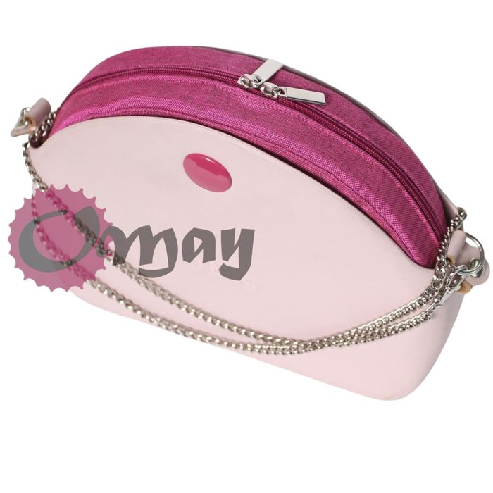 Różowy organizer do OBAG MOON LIGHT len róż brokat 2 kieszenie OMAY