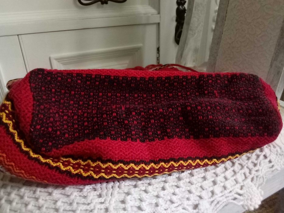 Torebka na plażę nad morze materiałowa damska sznurkowa orientalna