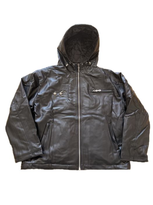 Leather Jacket Thug Club Black