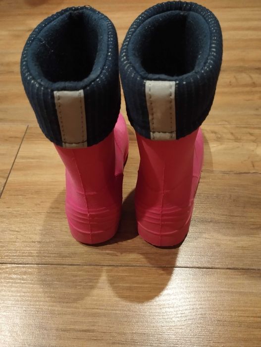 Różowe ocieplane piankowe lekkie kalosze Demar 24