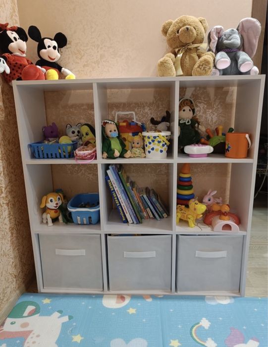 Стелаж дитячий Полиця Шафа Будинок для іграшок Полка дитяча Тумба