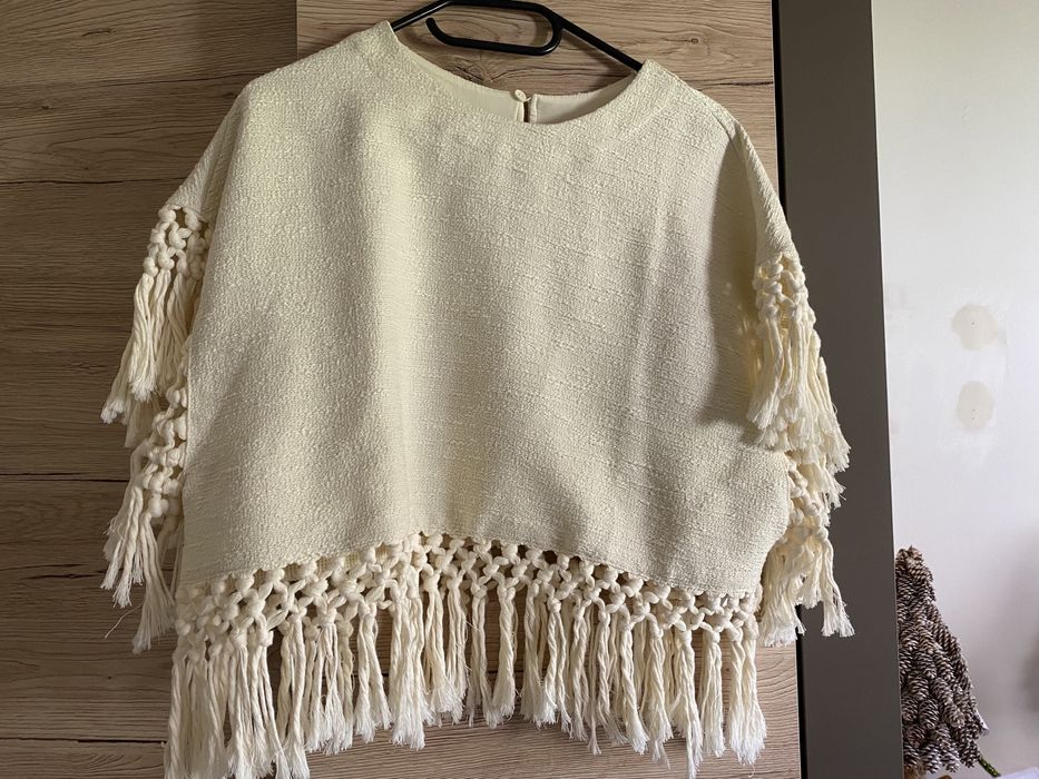Bluzka boho frędzle h&m 38 M