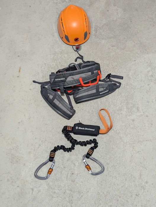 Zestaw VIA FERRATA - do wypożyczenia - WROCŁAW - kask :: uprząż :: lonża :: lina spoczynkowa - komplet
