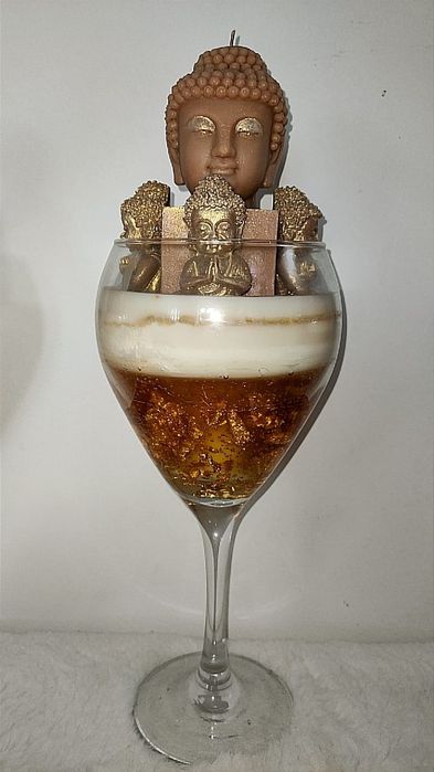 Copo vela buda dourado