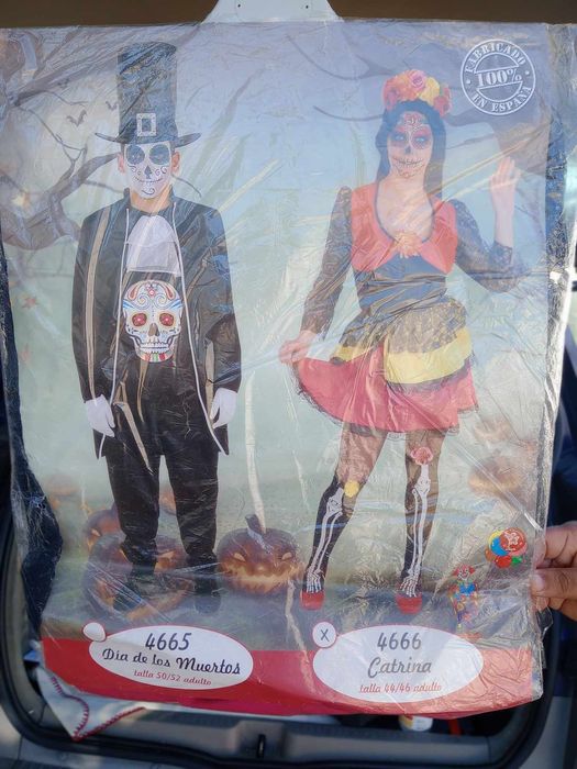 Fato de Halloween/Carnaval LA CATRINA dia dos mortos Adulto (NOVO)