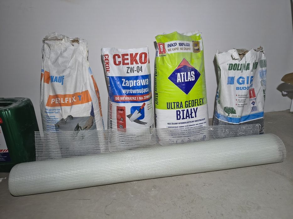Uni grunt atlas, klej perlfix, siatka elewacyjna, zaprawa cekol zw-40