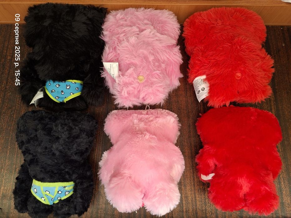 Fuggler мякі фаглер фуглер серія рожеві і червоні з серцем,чорний 22см