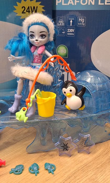 Enchantimals Zestaw Zimowe Wędkowanie Lalka Foka Pingwin