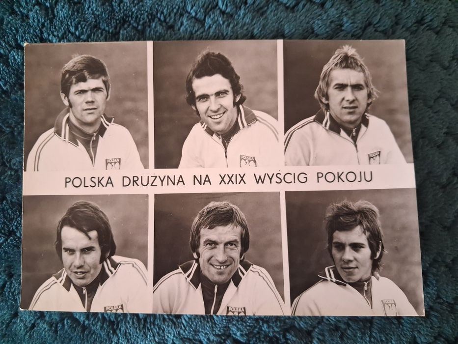 Pocztówka Polska Drużyna na XXIX Wyścig Pokoju 1976 rok