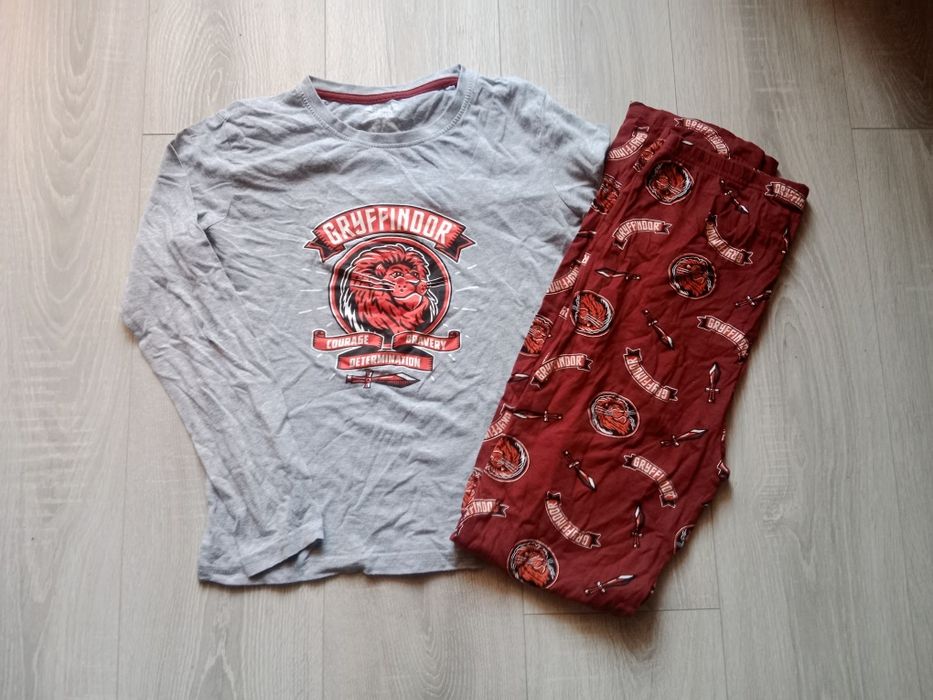 Piżama Harry Potter Gryffindor rozm. 158/164 100% bawełna długie rękawy i spodnie