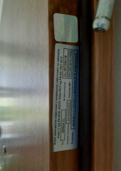 Drzwi GERDA wewnątrzklatkowe antywłamaniowe RC3/4 szer 90cm