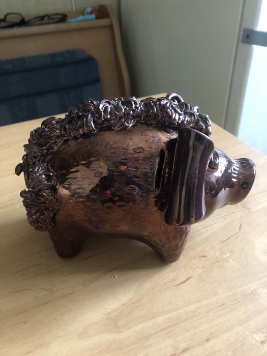 Копилка свинка, майолика, винтаж