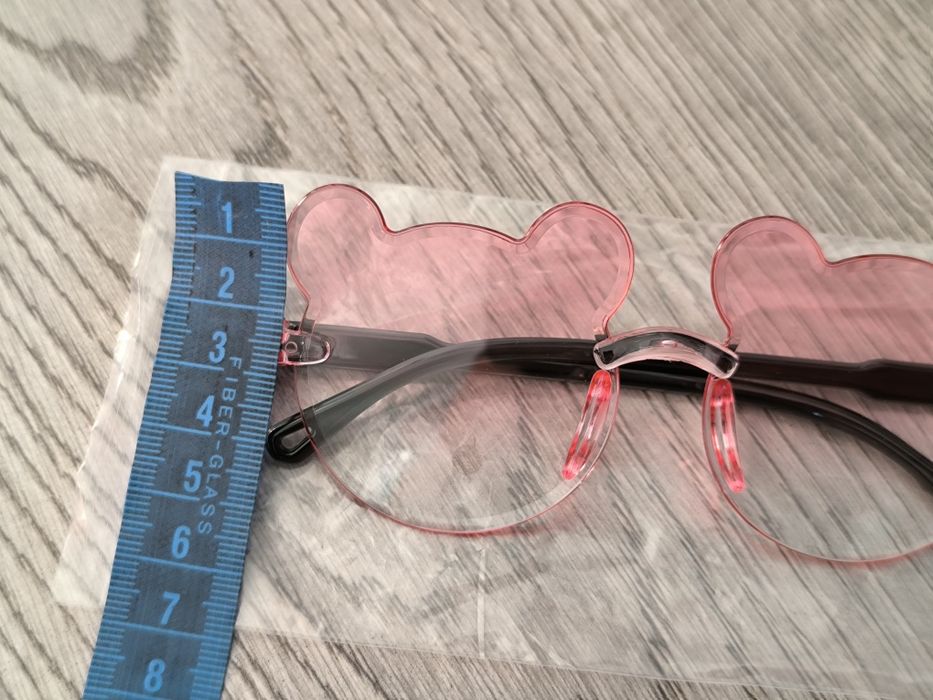 Nowe okulary przeciwsłoneczne różowe misie