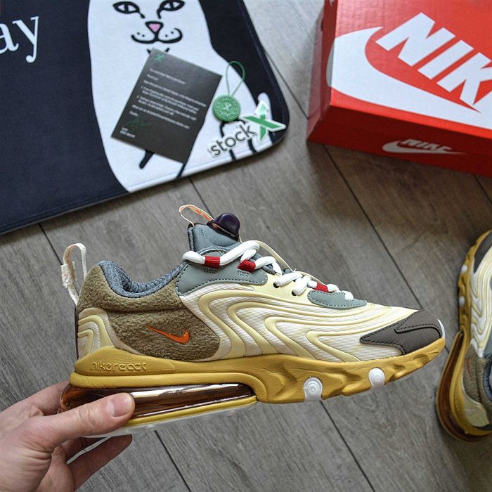 Чоловічі кросівки Travis Scott X Nike Air Max 270 React "Cactus Trails" Розміри 40-45