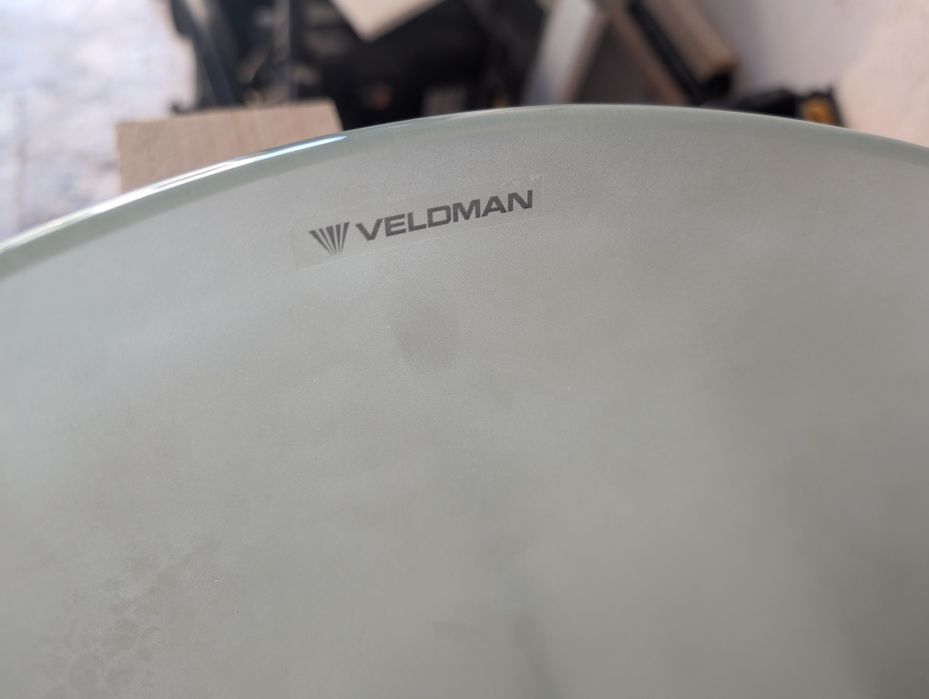 Umywalka szklana Veldman HC6016 Frozen 42 cm + bateria wodospadowa