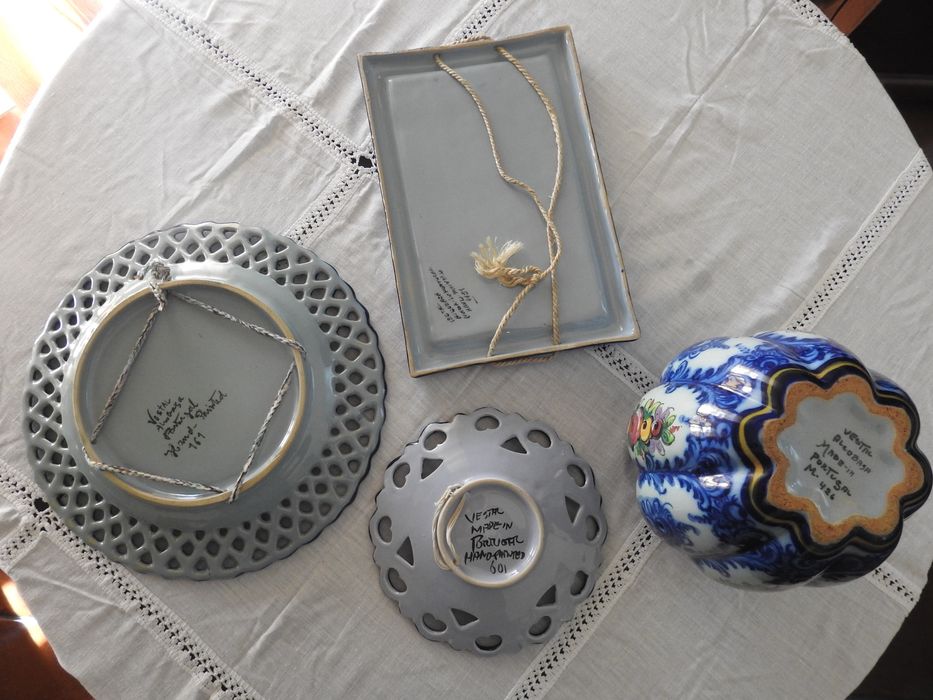 Peças antigas decorativas Faiança Alcobaça -  BAIXA DE PREÇO