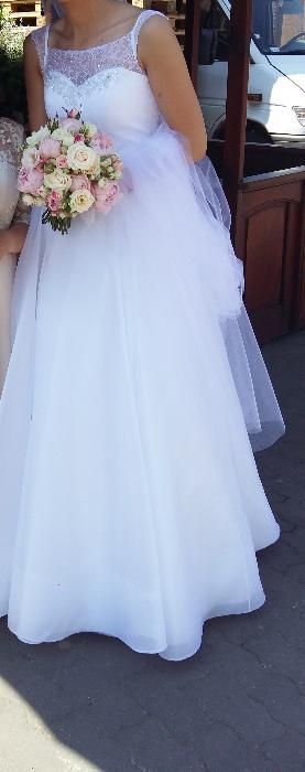 Suknia ślubna + tren SPOSA SP1511 stan idealny jak NOWA