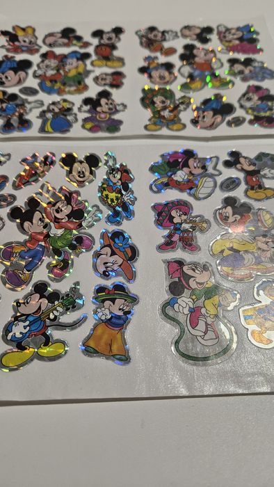 Stare naklejki naklejki disney myszka micky lata 80 90 pryzmatyczne