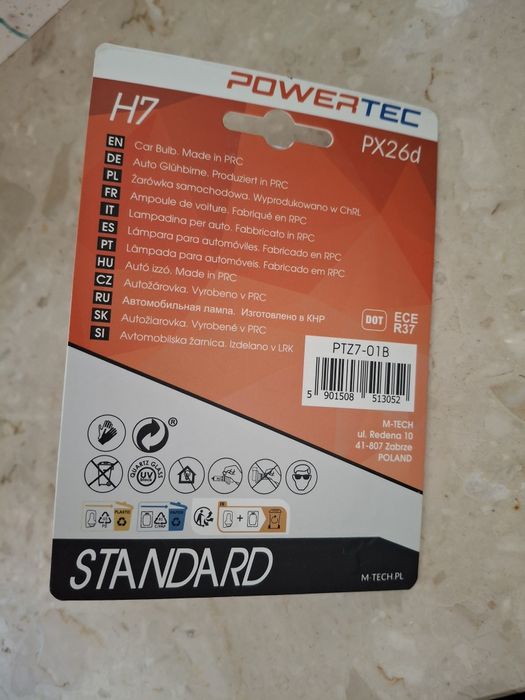 Żarówka samochodowa H7 12V 55W powertec