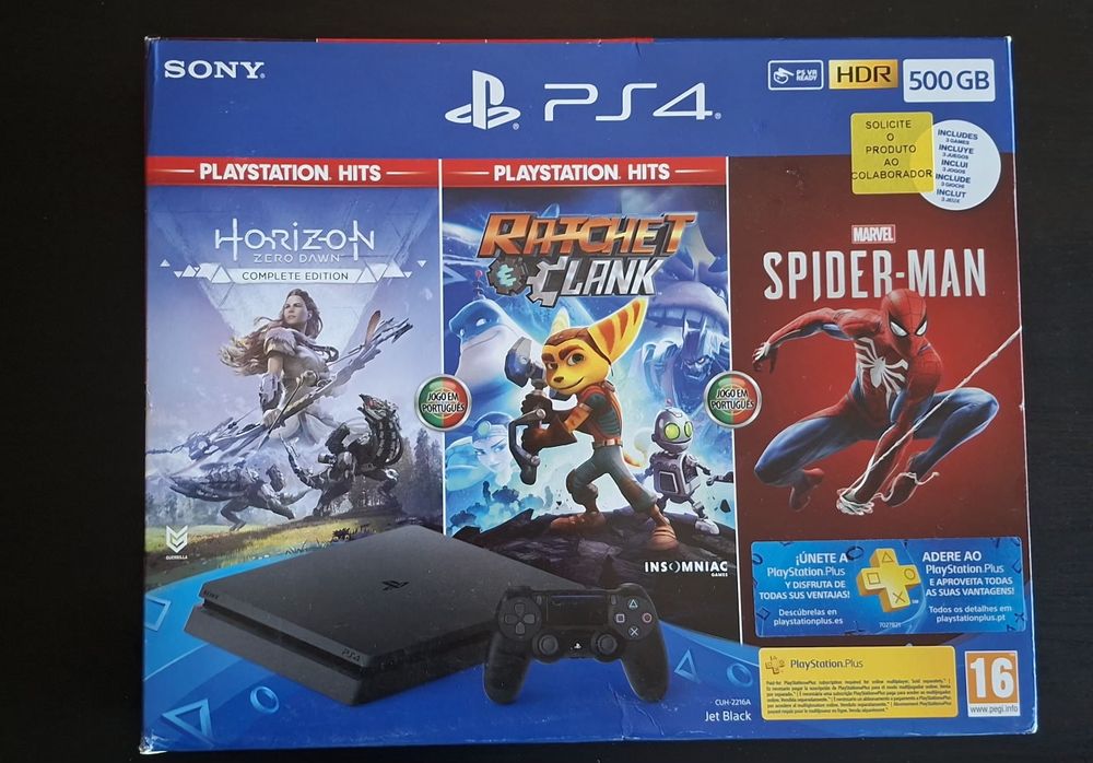 PS4 Slim 500GB + 2 Comandos + 3 Jogos | Excelente Estado