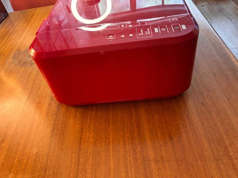 Canon PIXMA MG3650S wireless inkjet printer in a bold red finish.