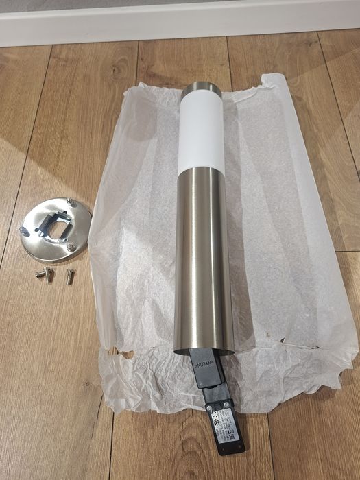 Lampa zewnętrzna ogrodowa Helsinki 45 cm srebrna Eglo