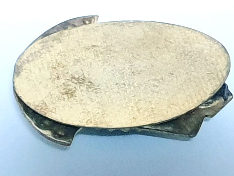 Fantástica antiga mola para papeis de mesa secretária