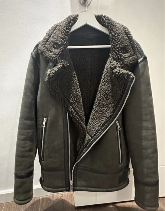 Casaco de pelo - verde da Zara