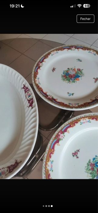 Conjunto de pratos e travessa Limoges