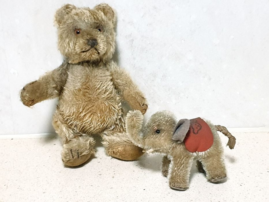 STEIFF: Vintage Small Teddy Bear and Elephant – Individual Prices