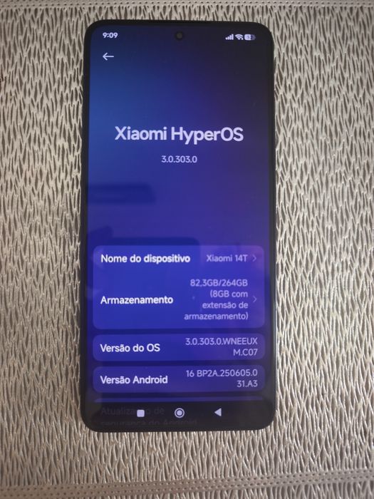 Xiaomi 14T  com 12GB de  RAM e 256 GB de memoria