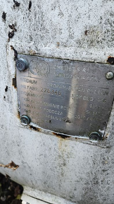 Zbiornik na gaz propan butan 4850l butla