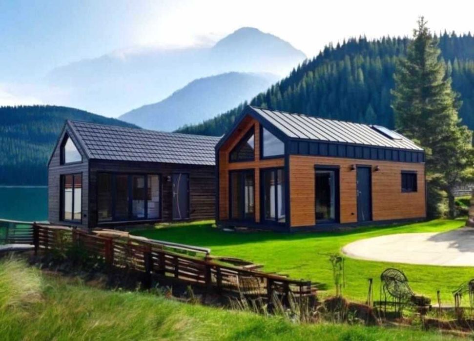 Domek mobilny całoroczny 8,80m x 4m, Wysoka antresola 196 cm