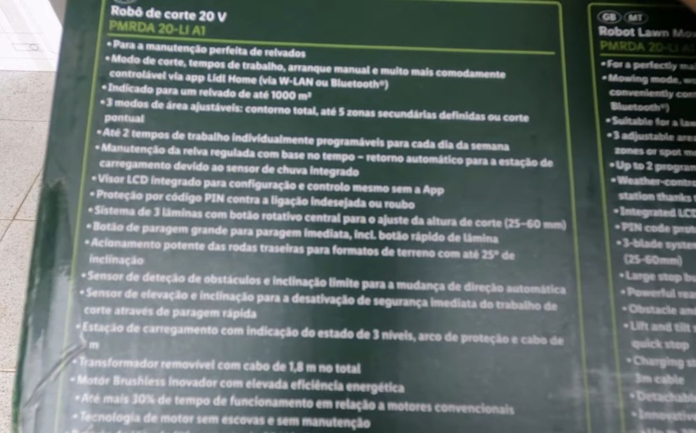 Robot corta relva novo sem estrear Parkside