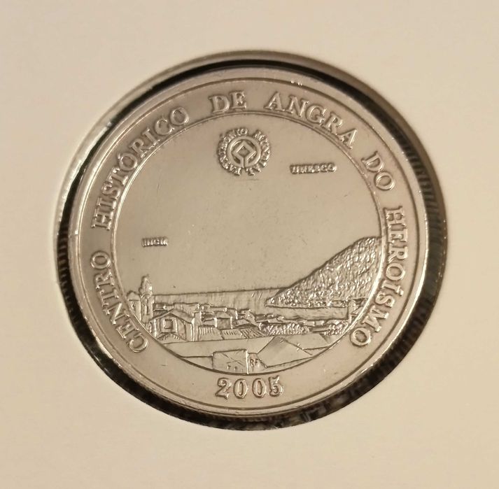 Moeda de 5 euros Prata Centro Histórico de Angra do Heroísmo
