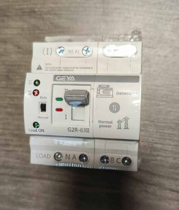 АВР 1 та 3-фазний GEYA G2R 63A. Реле напруги.  автомат вводу резерву