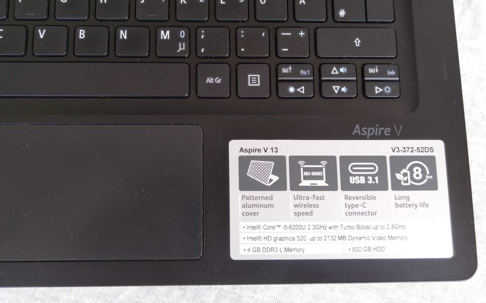 Acer V13 V3-372 13,3"/ i5-6200U/ HDD 512GB/ 8 GB RAM/ Intel HD520
