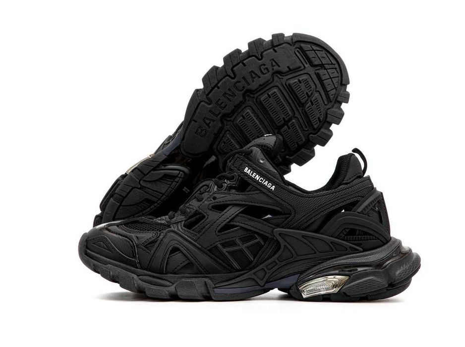 Мужские кроссовки Balenciaga Track 2 "Black" Premium. Размеры 41-45