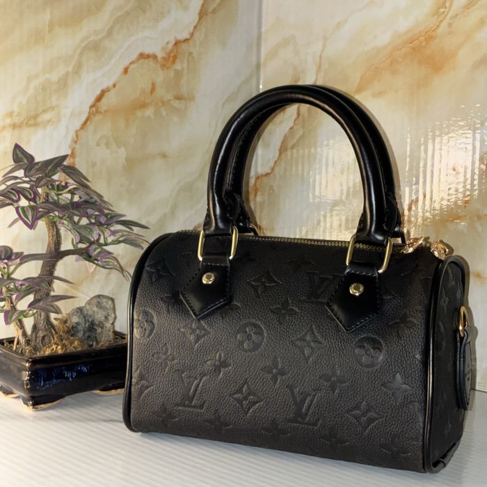 Сумка Louis Vuitton Nano Speedy (Чорна / Monogram Empreinte) / луі вітон