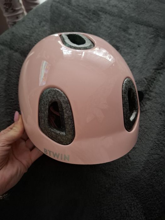 Kask rowerowy dla dziewczynki rozmiar XXS obwód 44-49cm  pudrowy  róż