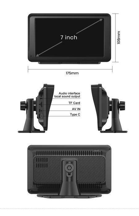 Rádio Universal Portátil Carplay e android auto 7 polegadas BT FM novo