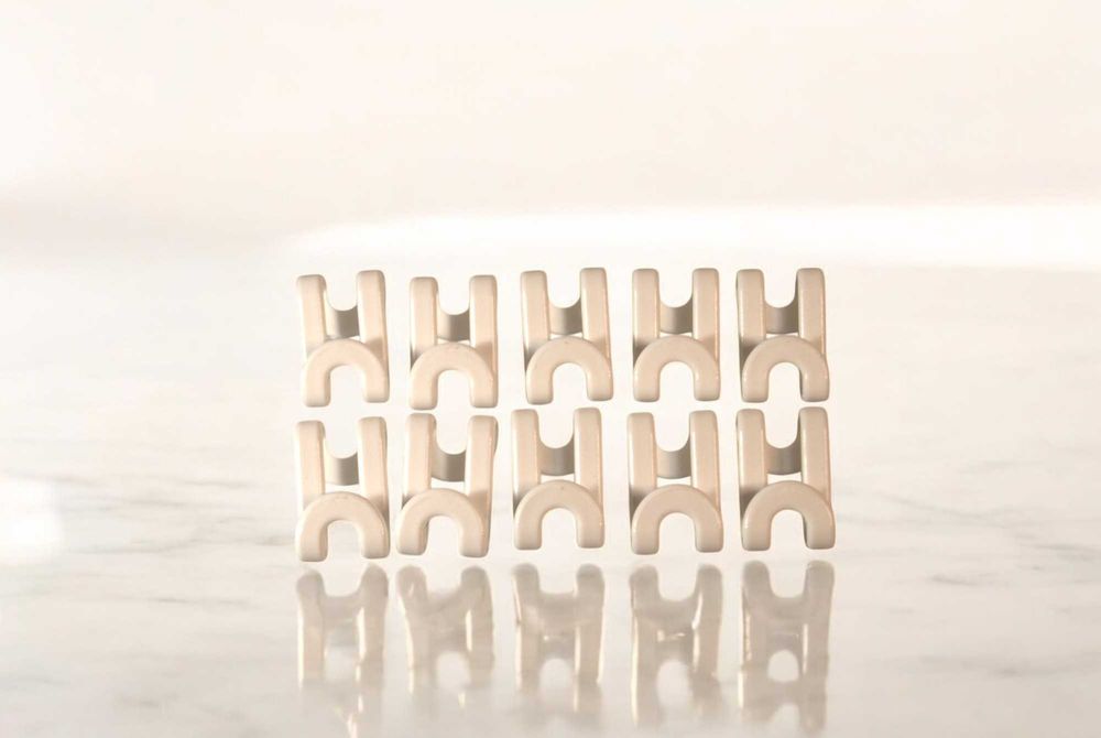 Haczyki łączące wieszaki na ubrania, Kolor biały, 10 szt. Bardzo mocne