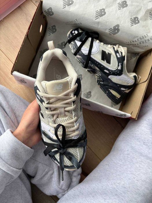 !РОЗПРОДАЖ! New Balance 530 Custom Beige Black Silver Edition 36 37 38 39 40 41 42 43 44 45
