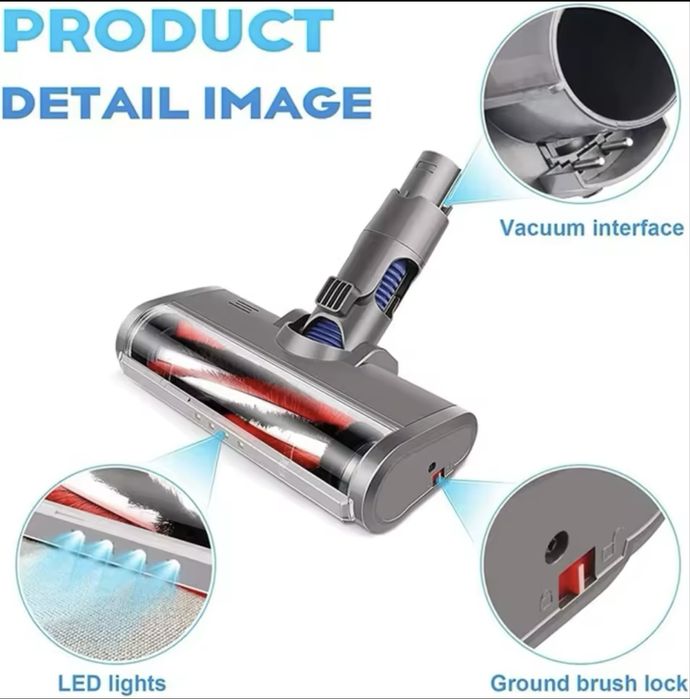 Escova de aspirador dyson com luz LED (dyson V6 A e B)