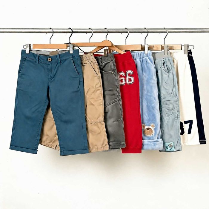Zestaw 8szt x spodnie 6-9miesięcy 68-74cm chłopięce #1183