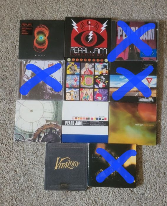 7 cds originais pearl jam