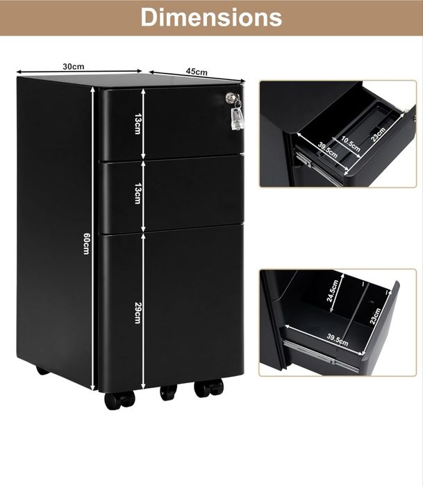 Bloco de Gavetas para Secretária WOLTU