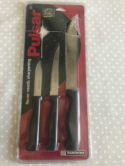 Conjunto 3 facas, da Tramontina - PULSAR - NOVO